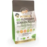 GOLDEN PEANUT Flohsamenschalen Pulver BIO 99% 1 kg – Premium Psyllium Pulver, fein gemahlen ohne Zusätze, glutenfreie Backzutat, qualitätsgeprüft