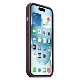 Apple iPhone 15 Plus Feingewebe Case mit MagSafe maulbeerrot