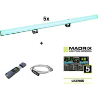 Eurolite Set 5x LED PR-100/32 Pixel DMX Rail + Madrix Software
