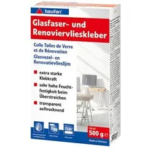 Baufan Glasfaser- und Vlieskleber, für Vlies- und Glasfasertapete, 500g