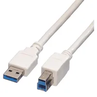 Value USB 3.0 Kabel, Typ A-B, Weiß