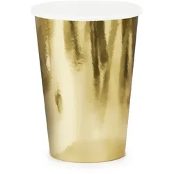 6 Becher Gold Folie