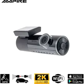 AMPIRE Electronics AMPIRE DC2-PRO | Dual-Dashcam in 2K (Quad HD) Auflösung, WiFi und GPS