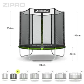 Zipro Jump Pro 183 cm schwarz