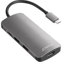 Sharkoon USB 3.0 Type C Multiport Adapter dunkelgrau
