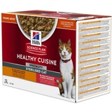 Hill's Science Plan Young Adult Sterilised mit Huhn & Lachs - Gemüse Multipack Katze 2 Kartons 24 x 80 g