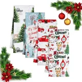 Weihnachten Küchentücher 100% Baumwolle 4 Stück 40x70cm - 4 Themen