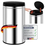 deluke Sensor Mülleimer 60 l Silber