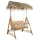 vidaXL Hollywoodschaukel Beige/Weiß 3-Sitzer