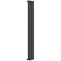 neu.haus Designheizkörper Nore 1600 x 240 mm 438 W schwarz Mittelventil