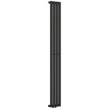 neu.haus Designheizkörper Nore 1600 x 240 mm 438 W schwarz Mittelventil