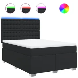 vidaXL Boxspringbett 140 x 200 cm Schwarz