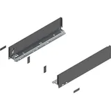 BLUM LEGRABOX pure Beschlägegarnitur Zargenhöhe M, TIP-ON - 450mm / 40 kg / Stahl Oriongrau-matt