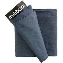 Housse de pouf géant en coton bleu jean BIG MILIBAG