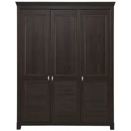 Home Affaire Kleiderschrank »Rauna, mit Lamellen und Kassetten, klassischer Landhausstil, rustikal«, (2 Breiten: 113/159 cm H/T ca. 195/60 cm), massive Kiefer, Metallgriffe, mehrere Varianten, zeitloses Design