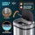 monzana Automatik Sensor Mülleimer 58 l Silber