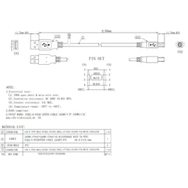 EFB-Elektronik USB-A auf USB-B 1,8 m Grau