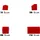 LEGO LEGO® Dachsteine Rot Starterset Haus NEU! Menge 500x - Rot