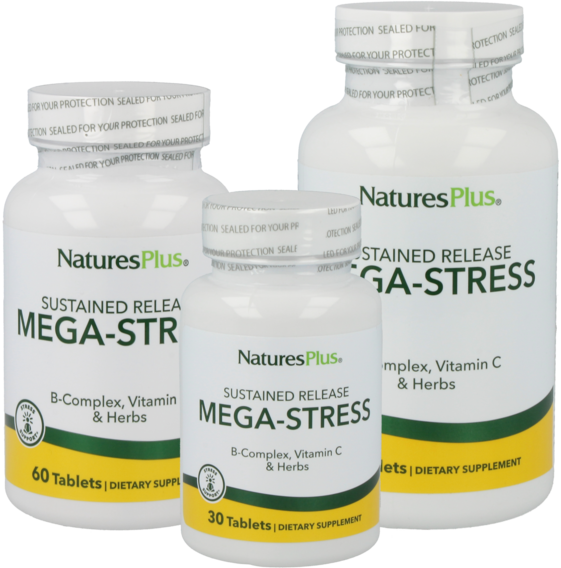 Natures Plus Mega-Stress Complex Tabletten - Packungsgröße auswählen: 90 Tabletten