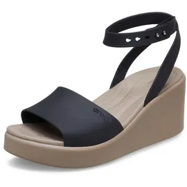 Crocs Brooklyn Ankle Strap Wedge Sandalen Black / Mushroom 41-42