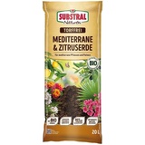 Substral Naturen Mediterrane & Zitrus Erde Bio & torffrei, für Zitruspflanzen, Kräuter, Palmen, etc., 20L