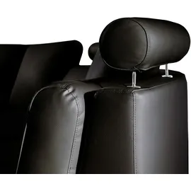 Beliani Halbrundes Sofa ROTUNDE Echtleder Schwarz 7-Sitzer