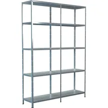 SCHULTE Regalwelt Schulte Set 1 Steckregal und 1 Anbauregal Verzinkt 200 cm x 140 cm x 35 cm