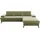 sit&more Ecksofa SIT & MORE "Morris Jubi L-Form, B: 247 cm", grün (hellgrün), B:247cm H:83cm T:171cm, 100% Polyester, Sofas, Ecksofa, mit Armteilfunktion & 1 Zierkissen, optional Bettfunktion