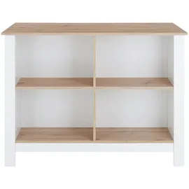 BASIC by Balculina Kücheninsel Sugar 124 cm weiß