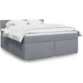 vidaXL Boxspringbett 180 x 200 cm Hellgrau
