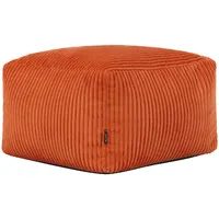 I.C.O.N. Hocker Flauschiger Cord Stoff 40 x 40 x 40 cm Orange