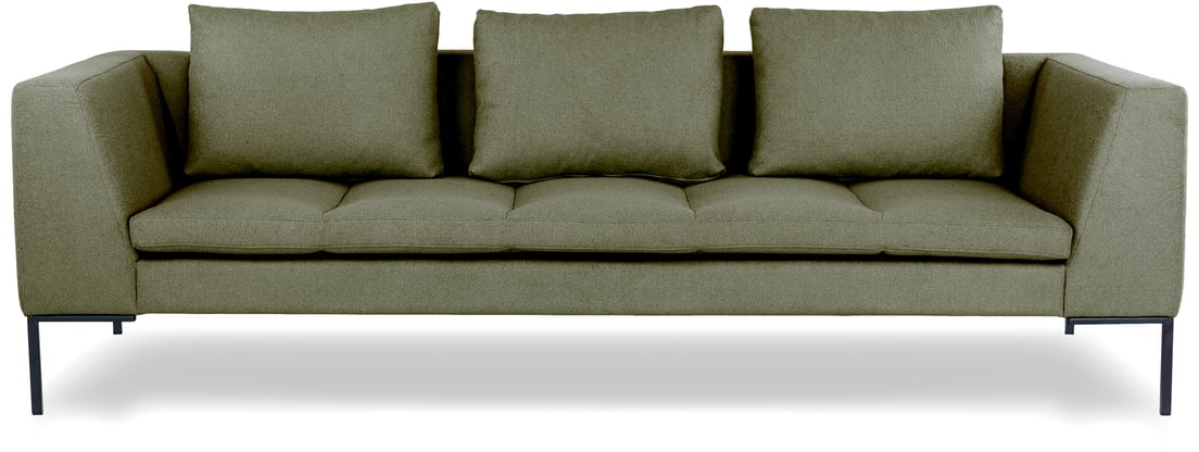 Nuuck - Rikke 3-Sitzer Sofa, 244 x 106 cm, grün (Enna Sage Green 1063)