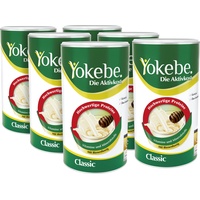 Yokebe Classic - Diätshake zum Abnehmen - glutenfrei und vegetarisch - Mahlzeitersatz zur Gewichtsabnahme mit hochwertigen Proteinen - Vorteilspackung 6x500 g = 6x12 Portionen