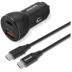 Philips Car Charger 36W with 1 USB-A + USB C