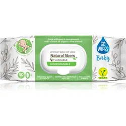 GoWipes Baby Natural Fibers sanfte Feuchttücher für Kleinkinder für empfindliche Oberhaut 0+ 50 St.