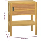 vidaXL Badschrank 60x40x75 cm Massivholz Teak