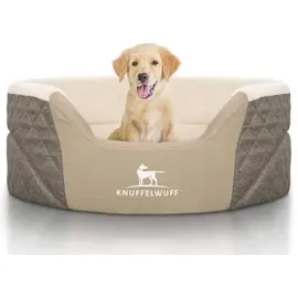 Knuffelwuff Hundebett Lena XL 90 x 66 cm Braun/Beige