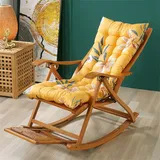 Morbuy Deckchair Auflagen für Gartenliegen, Sonnenliege Kissen Tragbare Garten Innenhof Gepolstertes Bett Relax-Liegestuhl Sitzauflage für Deckchair, Innen, Außen (48 * 120cm,Gelbe Lilie)