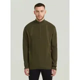 G-Star Structured Half Zip Knit Grün L