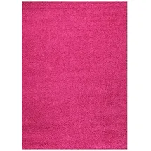 Vimoda Teppich Prime Shaggy Hochflor Langflor Einfarbig Modern Pink Rosa für Wohnzimmer, Schlafzimmer, Maße:150 cm Quadrat