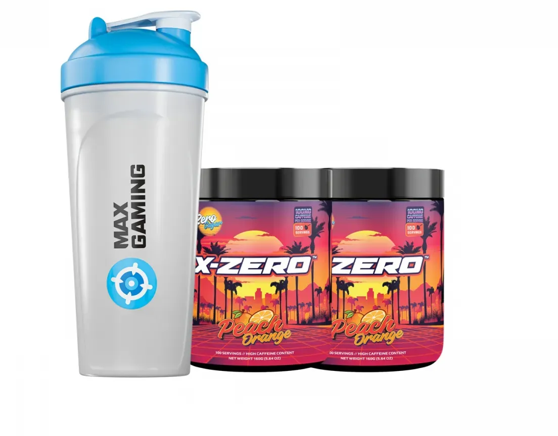 X-Gamer X-Zero Peach Orange - 2 x 100 Portionen + Shaker