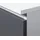 akord furniture factory AKORD PIKSEL links Weiß Front Graphitgrau B90 x H77 x T50 cm - Weiß/Dunkelgrau