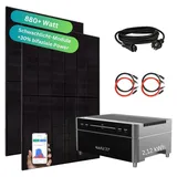myvoltaics Balkonkraftwerk 880 Watt bifazial 1200 W inkl. Marstek Venus A 2,12 kWh Speicher