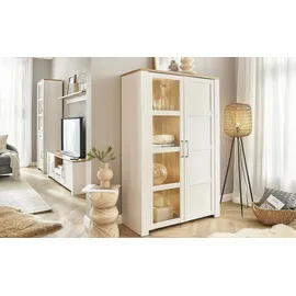 Forte Highboard Bohol 106,4 x 160,6 x 42 cm Riviera Eiche / Sibiu Lärche hell
