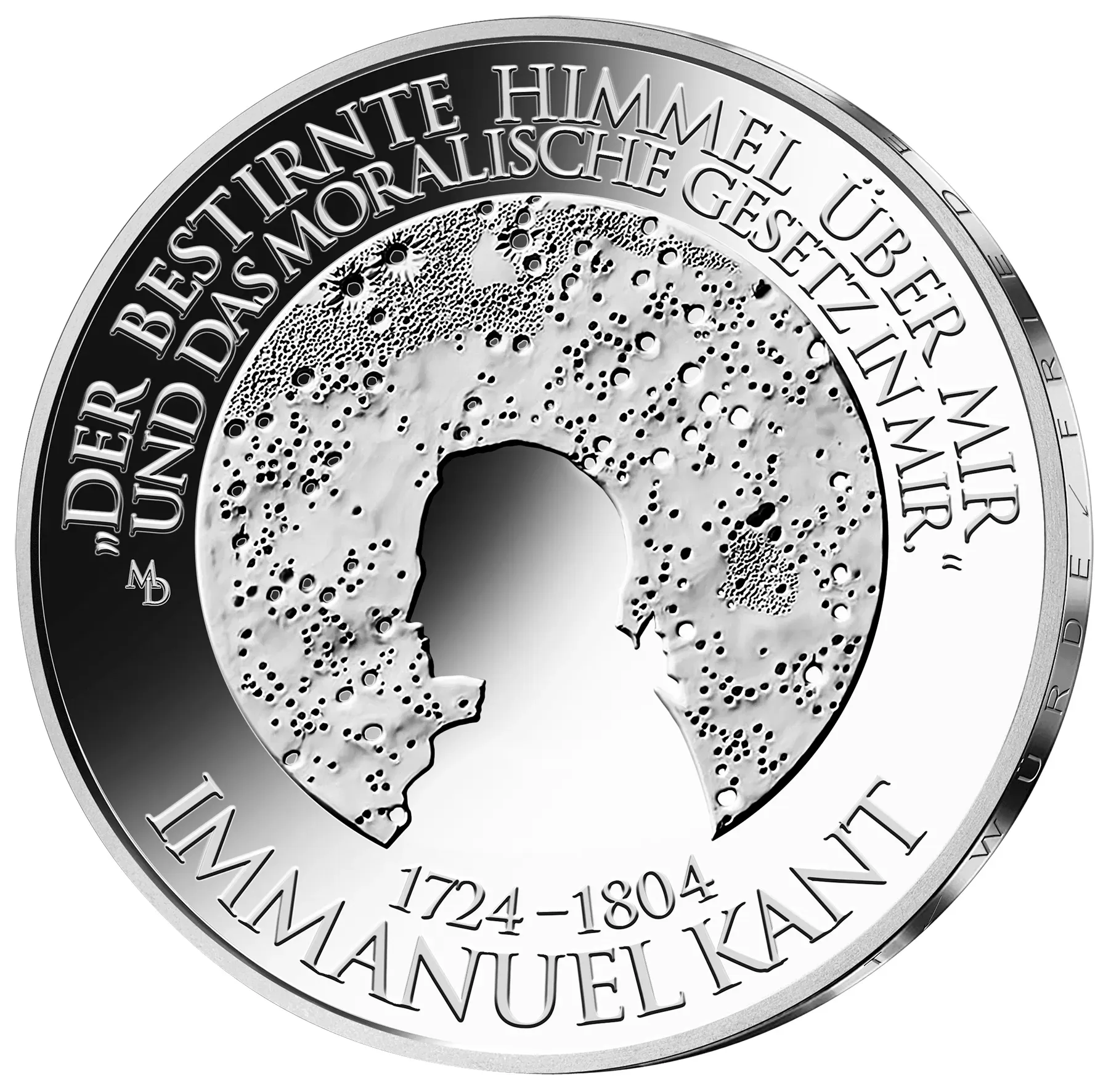 20-Euro-Silber-Gedenkmünze "300. Geb. Immanuel Kant" – Stempelglanz