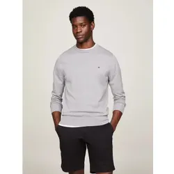Tommy Hilfiger für Herren. MW0MW30955 Pullover 1985 Rundhalsausschnitt grau (S), Lässig, Baumwolle, Nachhaltig