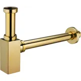 Mexen Quadratischer Halbsyphon für Waschbecken, gold - 79960-50