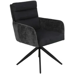 2er Set Sesselstuhl Leandra, XL Sitzbreite - Anthrazit