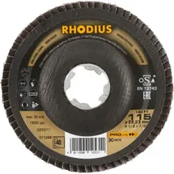 RHODIUS PROline LSZ F1 X-LOCK Fächerschleifscheibe 115 x 22,23 mm K80