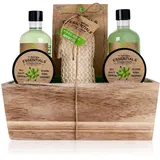Accentra Geschenkset Olive-Holzkorb-Bade